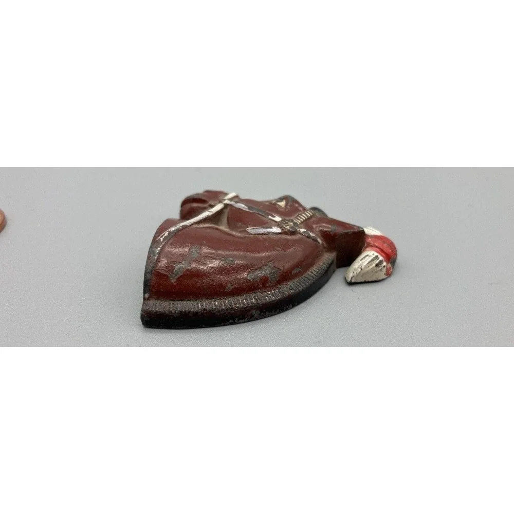 Vintage figural cast metal pencil sharpener horse head painted Germany 1930's